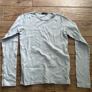 brandy melville john galt light blue long sleeve tee with heart details